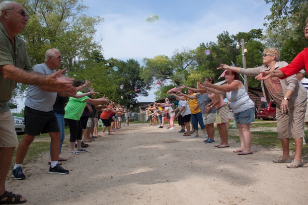 Water Balloon Toss, Summer Game, Campground Activities, Shawano Lake, Wisconsin